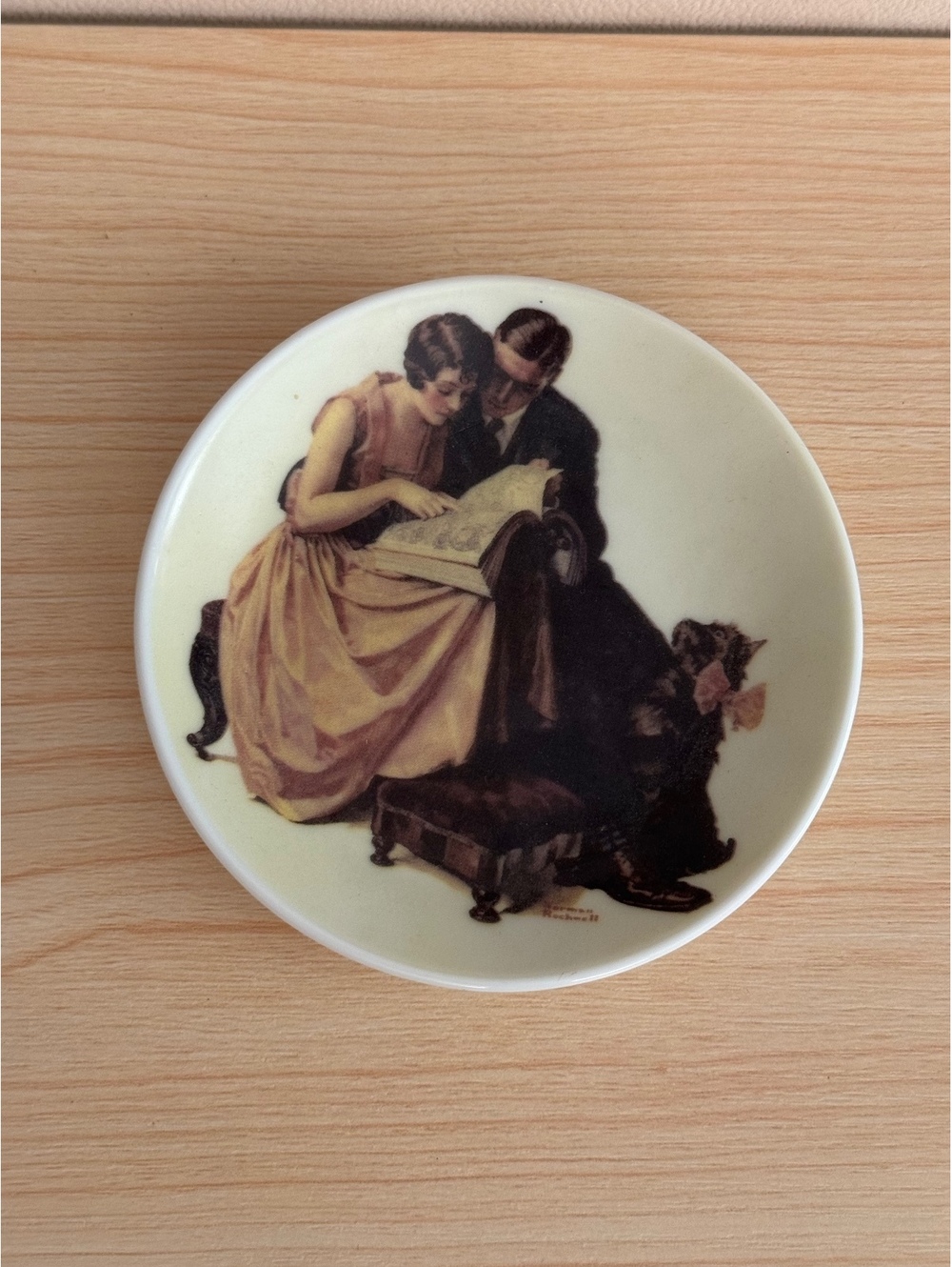 Norman Rockwell A Couple’s Commitment 4” Mini Decorative Plate Licensed